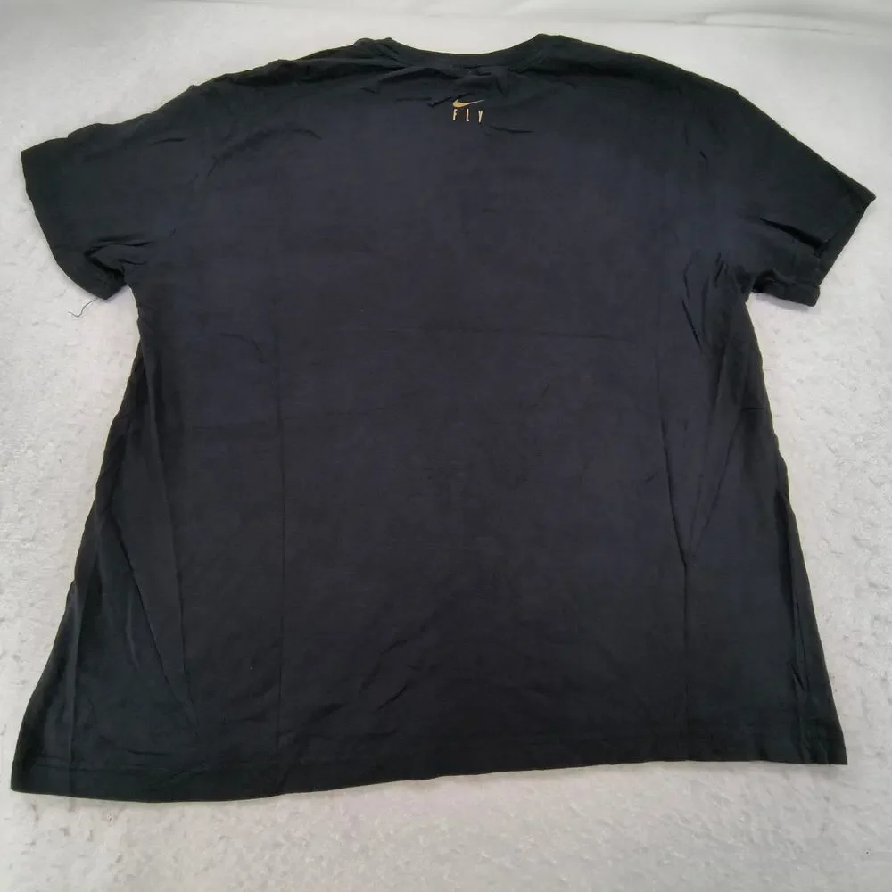 Nike Tee Short Sleeve Crew Neck Graphic T Shirt Womens Size Extra Large XL Black